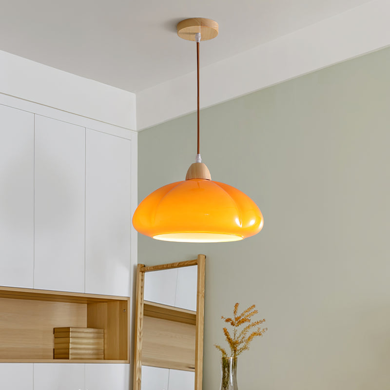 Pumpkin Glass Pendant Light