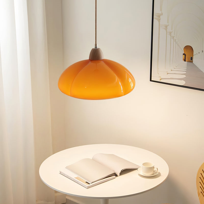 Pumpkin Glass Pendant Light