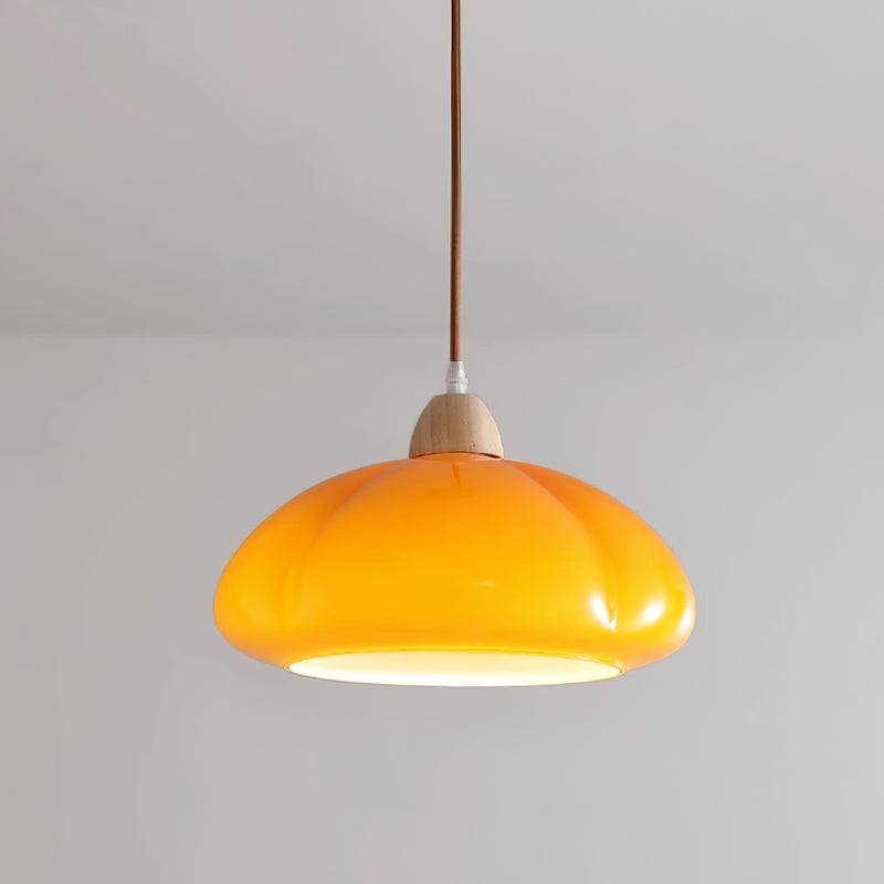 Pumpkin Glass Pendant Light