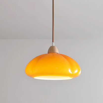 Pumpkin Glass Pendant Light