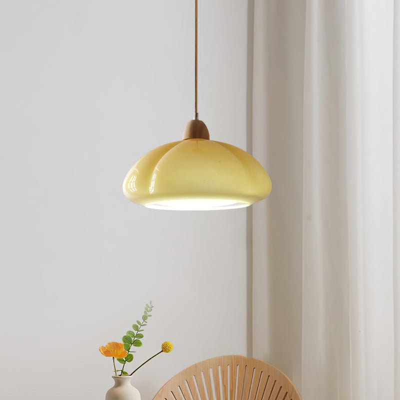 Pumpkin Glass Pendant Light