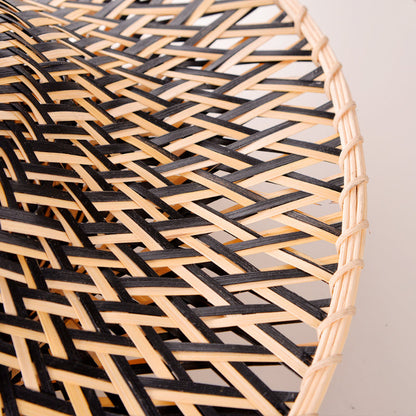 Black Bamboo Flying Saucer Ceiling Light