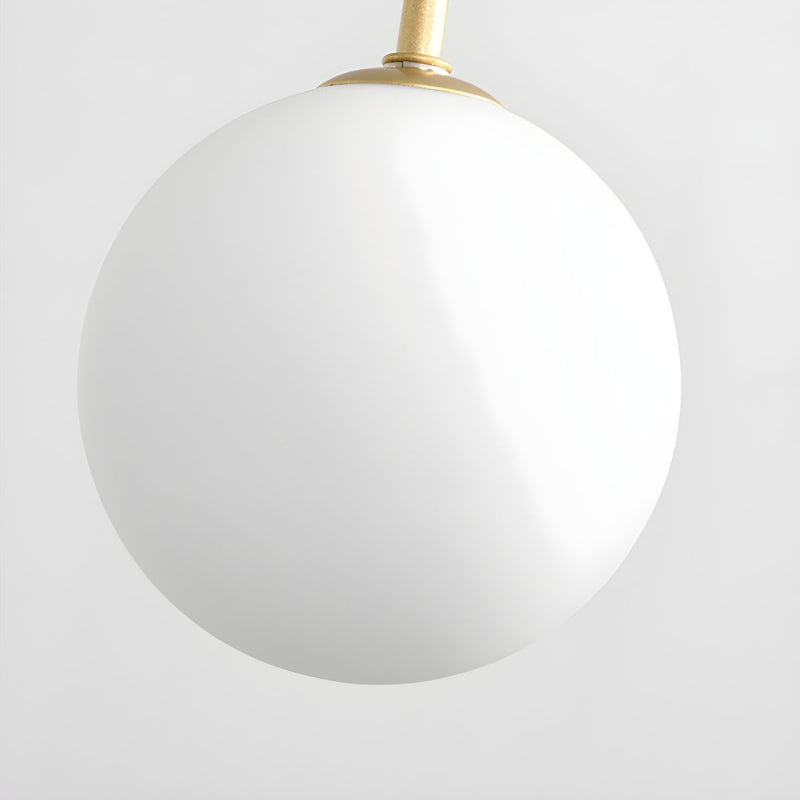 Gooseneck Opal Globe Chandelier