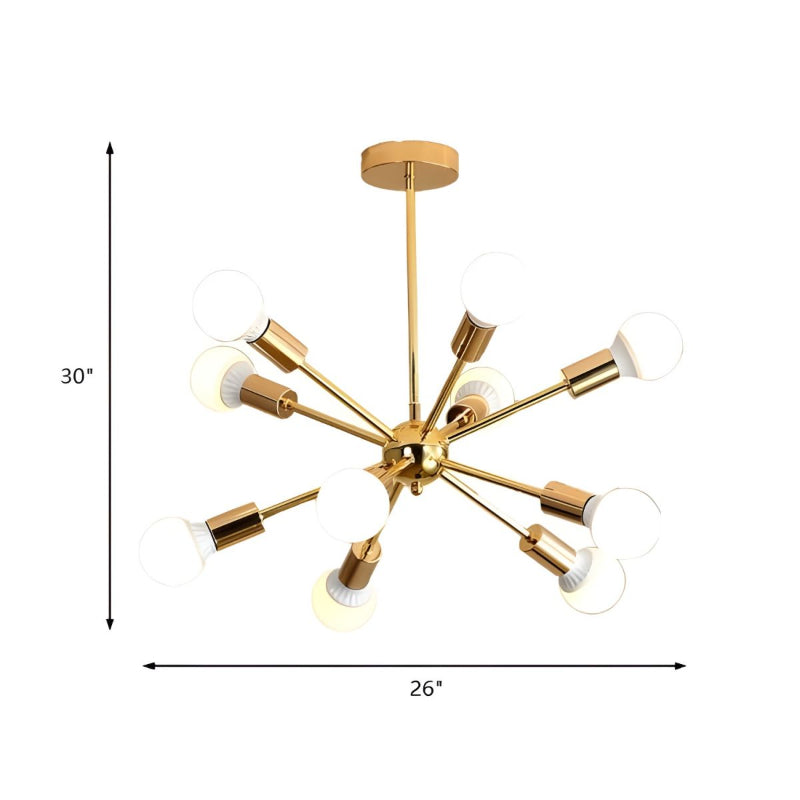 Gold Sputnik Starburst Chandelier