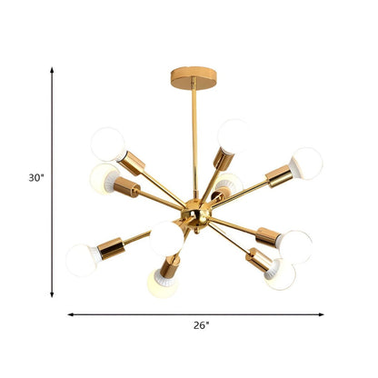 Gold Sputnik Starburst Chandelier