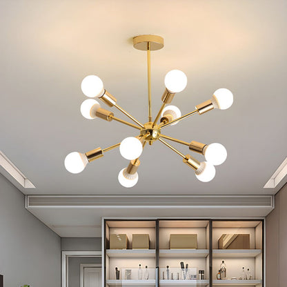 Gold Sputnik Starburst Chandelier