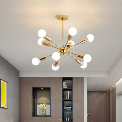 Gold Sputnik Starburst Chandelier