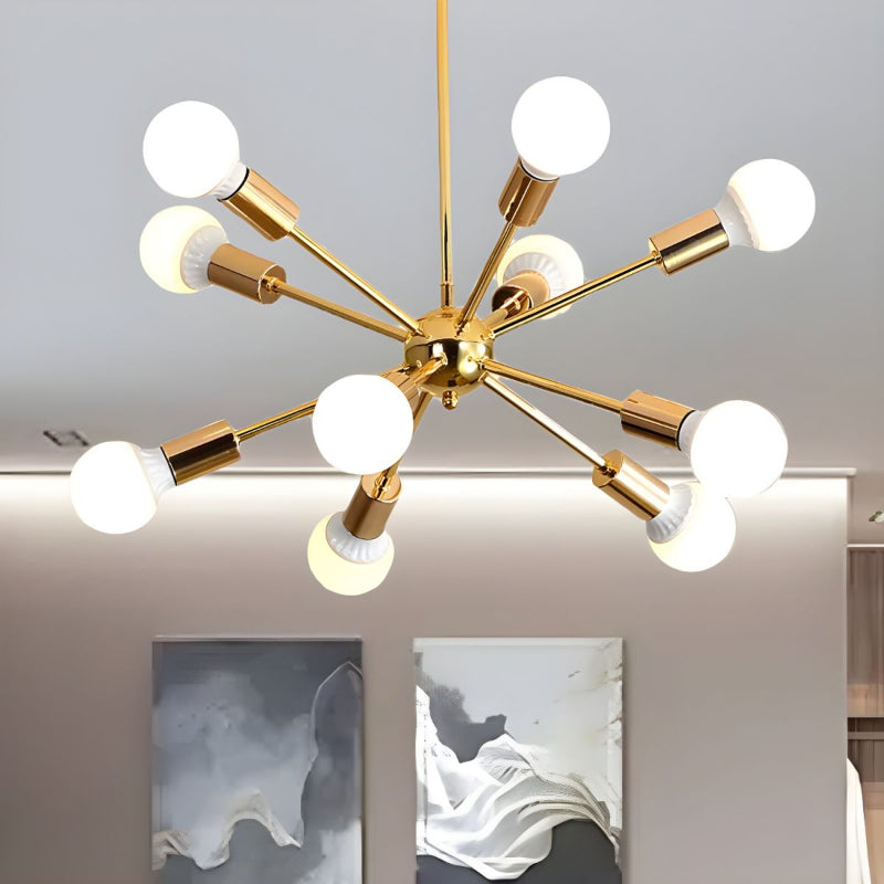 Gold Sputnik Starburst Chandelier