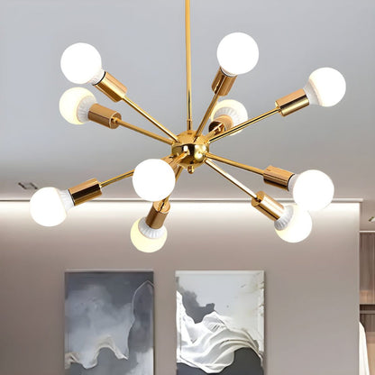 Gold Sputnik Starburst Chandelier