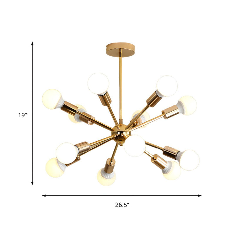Gold Sputnik Starburst Chandelier