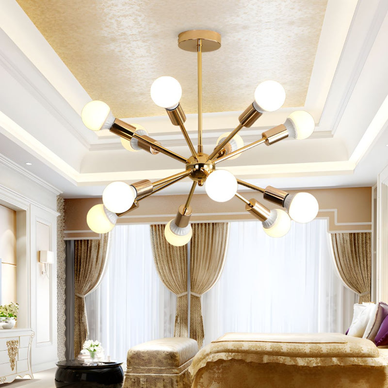 Gold Sputnik Starburst Chandelier