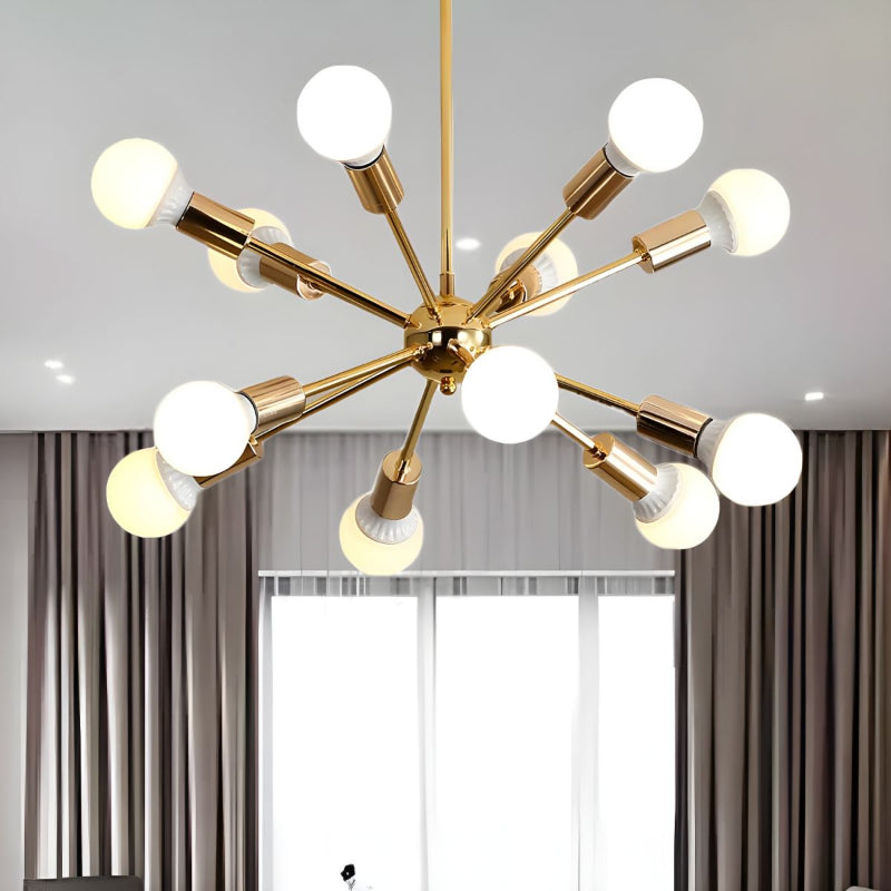 Gold Sputnik Starburst Chandelier