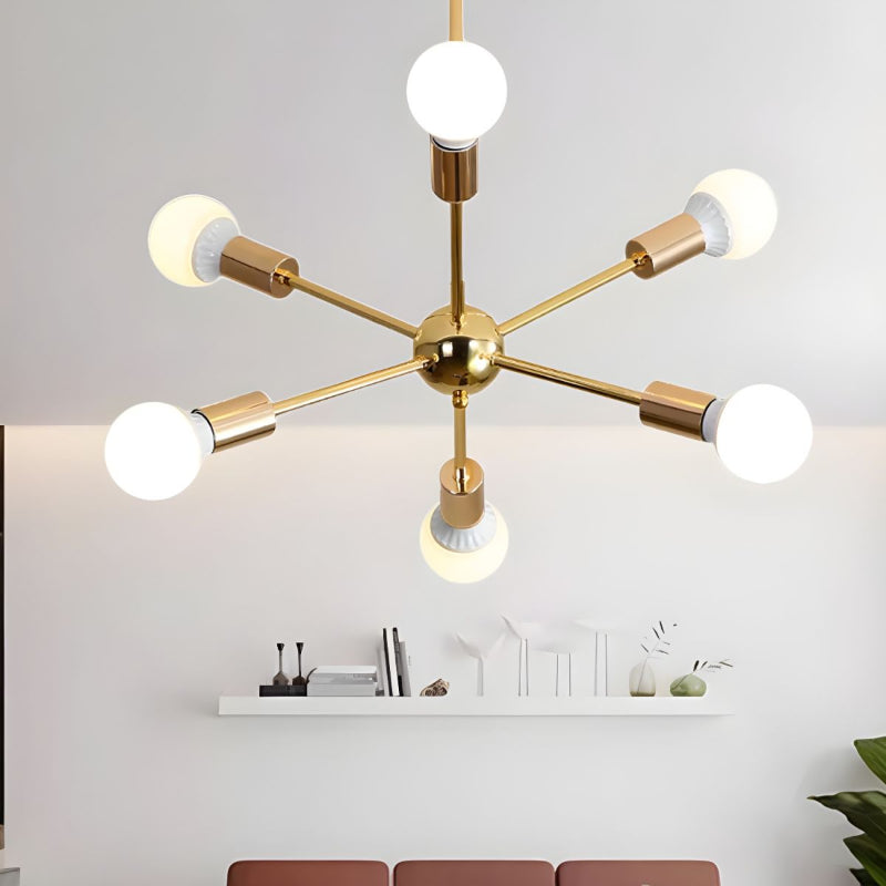 Gold Sputnik Starburst Chandelier