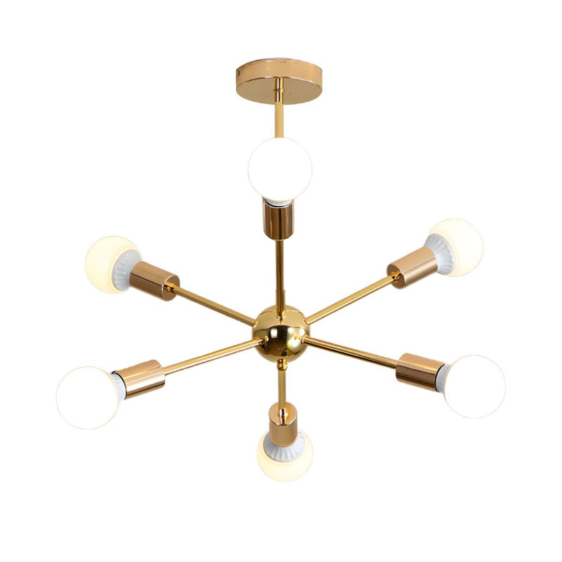 Gold Sputnik Starburst Chandelier
