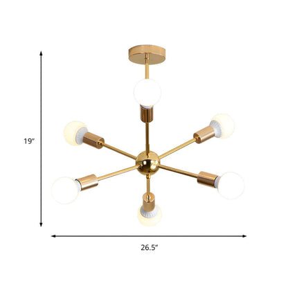 Gold Sputnik Starburst Chandelier