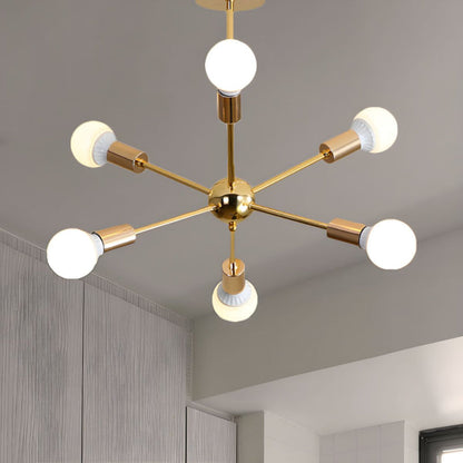 Gold Sputnik Starburst Chandelier