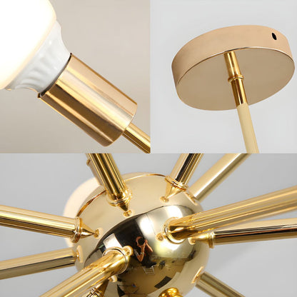 Gold Sputnik Starburst Chandelier