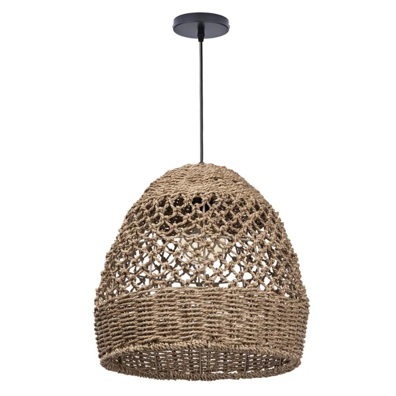 Seagrass Open Lattice Dome Pendant