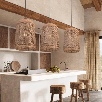 Oversize Rattan Cage Pendant Light