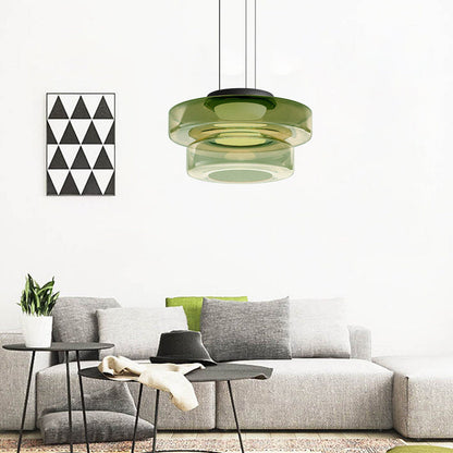 Nordic Layered Glass Island Pendant