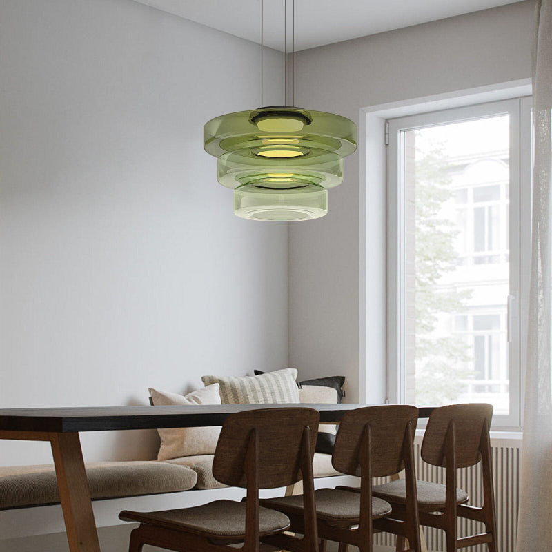 Nordic Layered Glass Island Pendant
