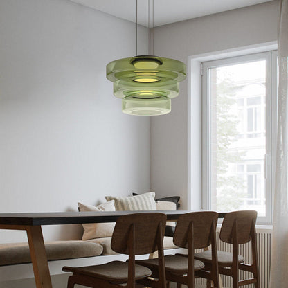 Nordic Layered Glass Island Pendant