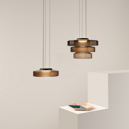 Nordic Layered Glass Island Pendant