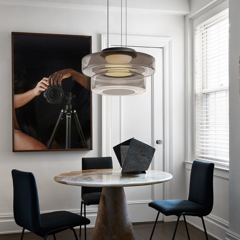 Nordic Layered Glass Island Pendant