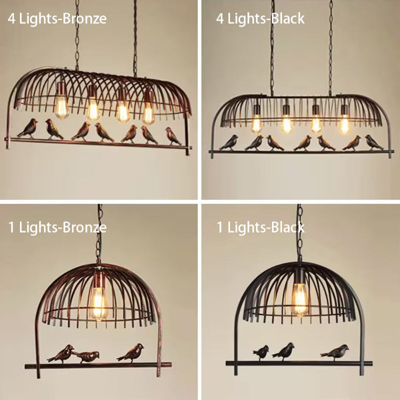 Metal Birdcage Chandelier