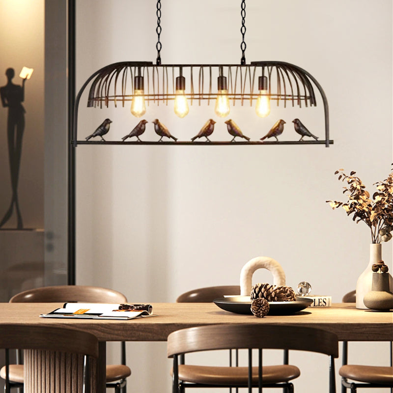 Metal Birdcage Chandelier