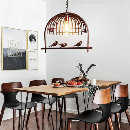 Metal Birdcage Chandelier