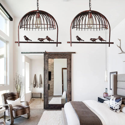 Metal Birdcage Chandelier