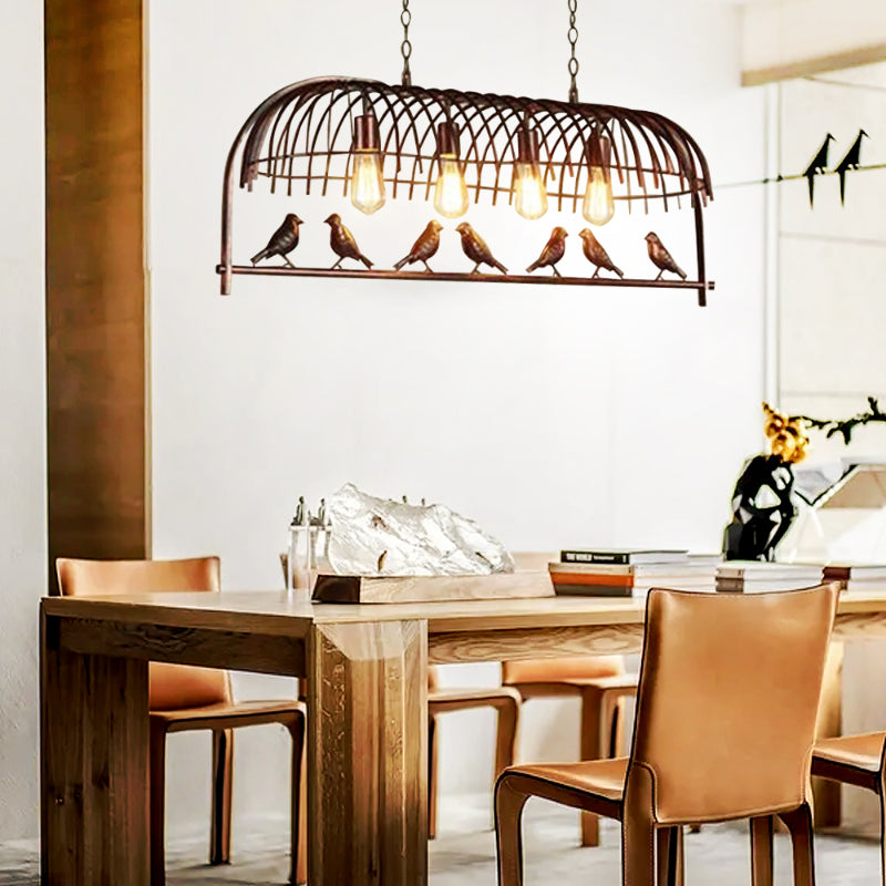 Metal Birdcage Chandelier