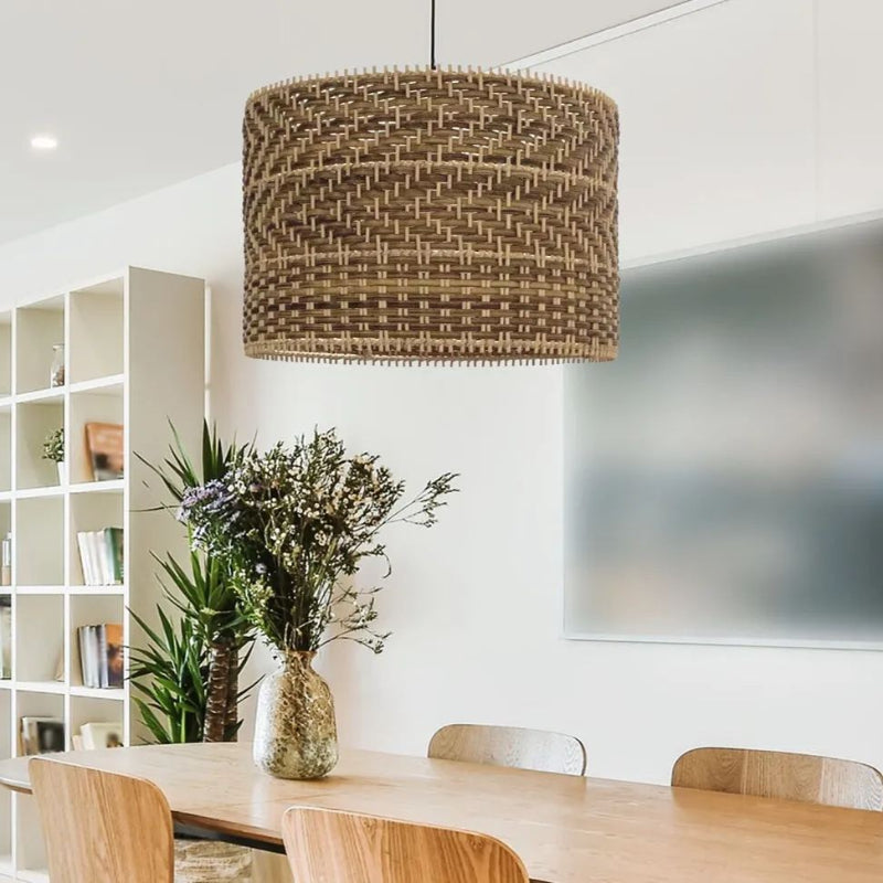 Montecito Rattan Drum Pendant