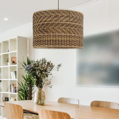Montecito Rattan Drum Pendant