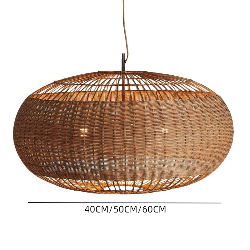 Wabi-Sabi Rattan Chandelier