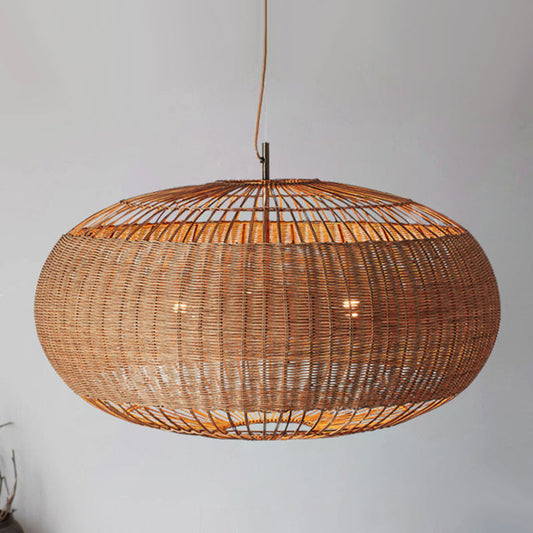 Wabi-Sabi Rattan Chandelier