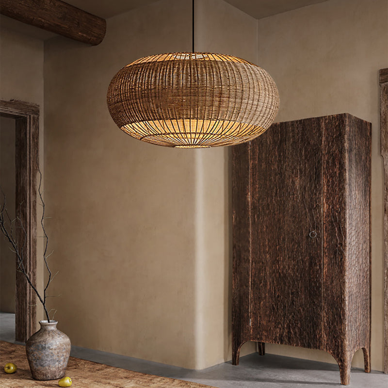 Wabi-Sabi Rattan Chandelier