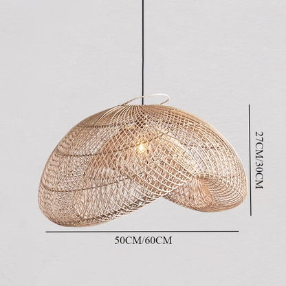 Japanese Wabi-Sabi Rattan Pendant