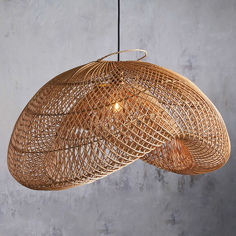 Japanese Wabi-Sabi Rattan Pendant