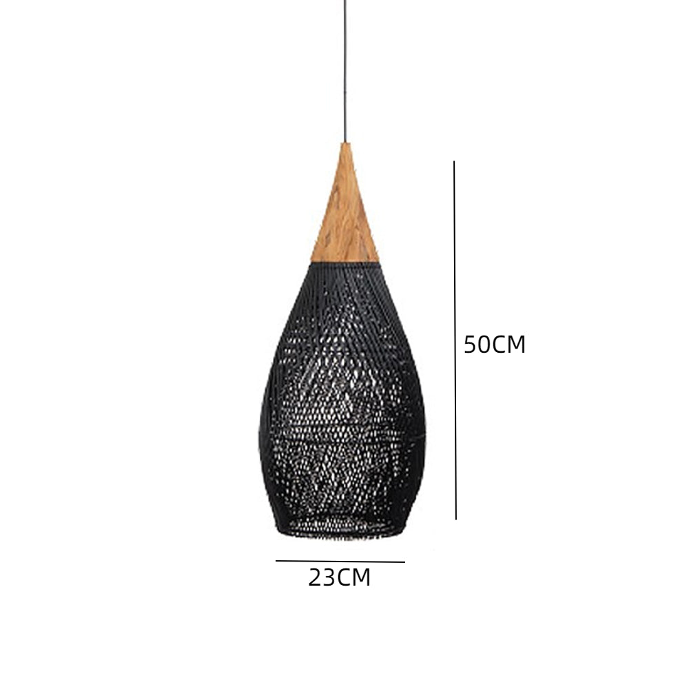Wabi-Sabi Retro Rattan Pendant Light