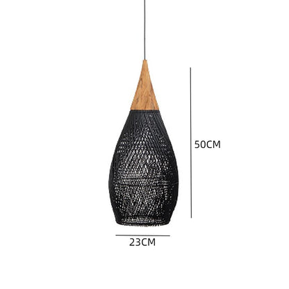 Wabi-Sabi Retro Rattan Pendant Light