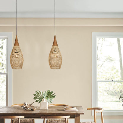 Wabi-Sabi Retro Rattan Pendant Light