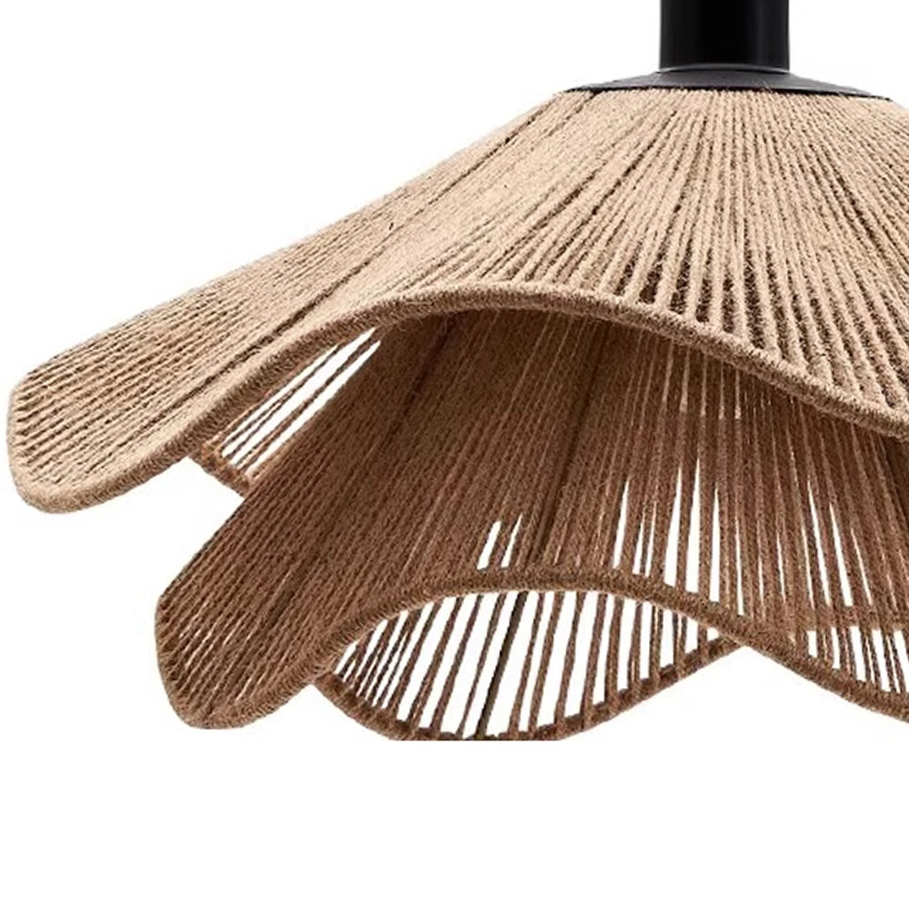 Double Layer Hemp Rope Pendant Light