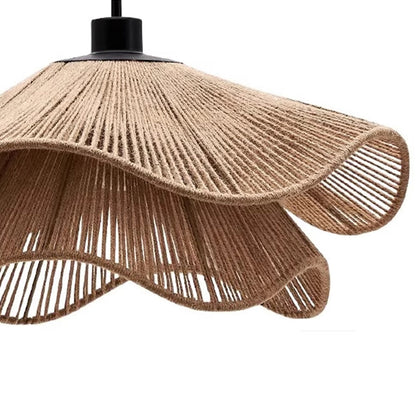 Double Layer Hemp Rope Pendant Light