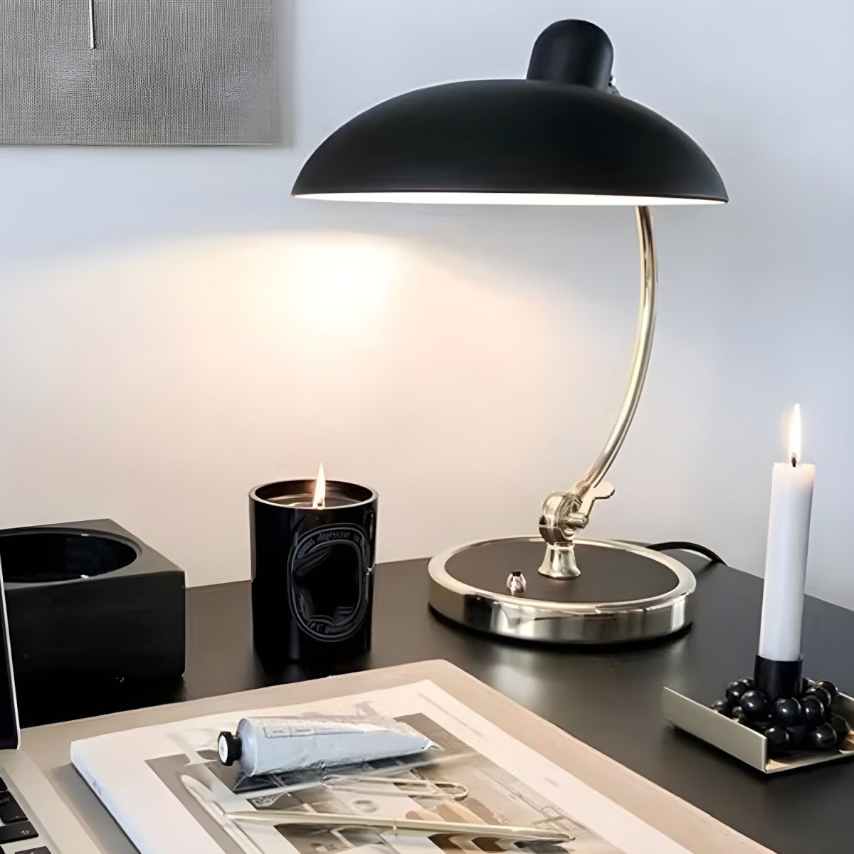 Bauhaus Gooseneck Banker's Desk Lamp