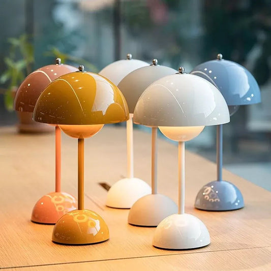 Flowerpot Style Mushroom Table Lamp
