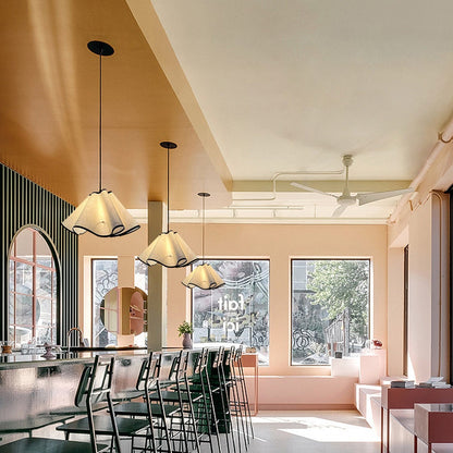 Cream Petal Fabric Pendant Light