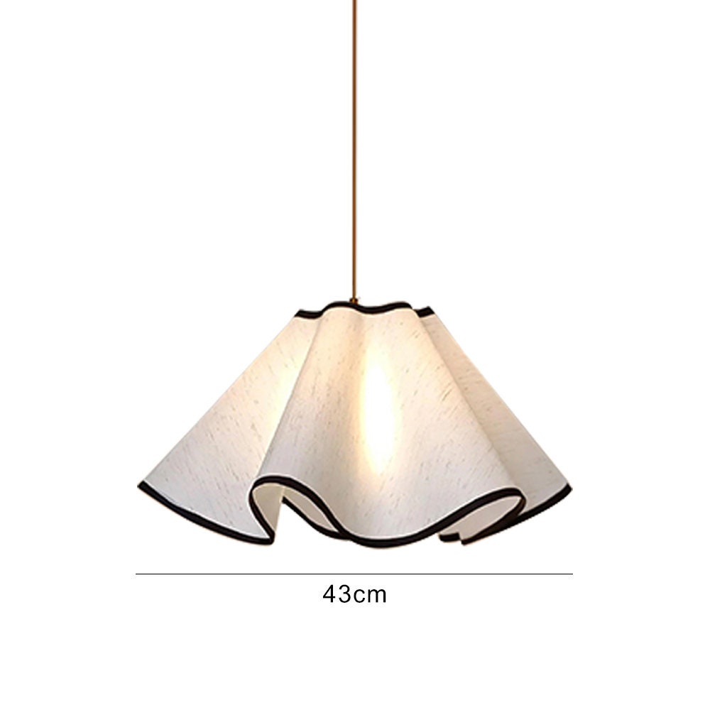 Cream Petal Fabric Pendant Light