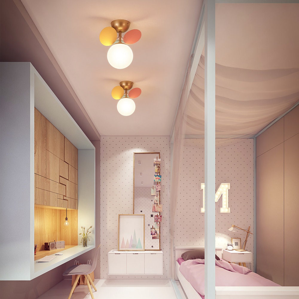 Macaron Petal Flush Mount for Kids Rooms